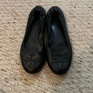 Tory Burch Black Reva Flats 8.5